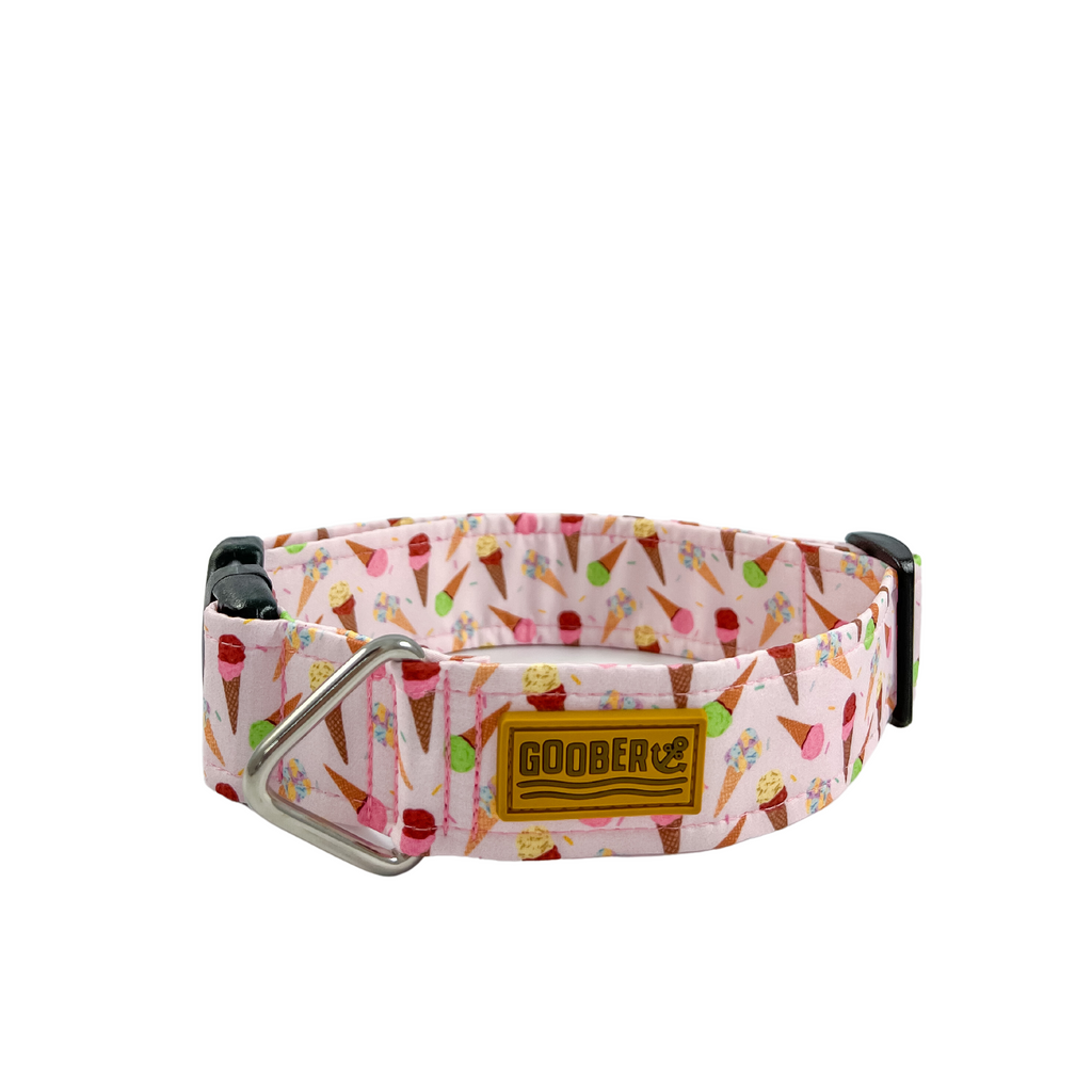 dog and cat collar with ice cream scoops print